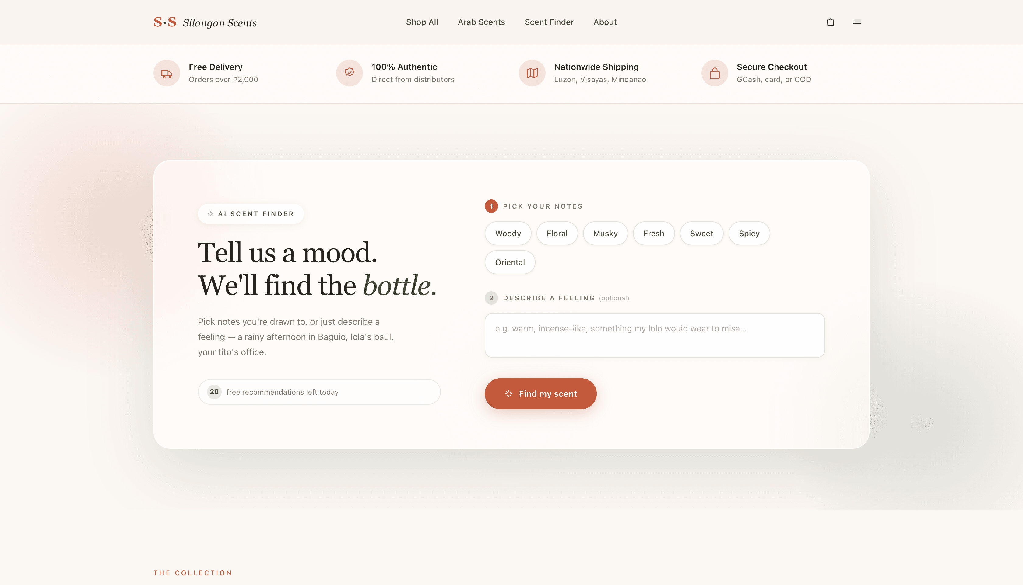 Silangan Scents AI Finder