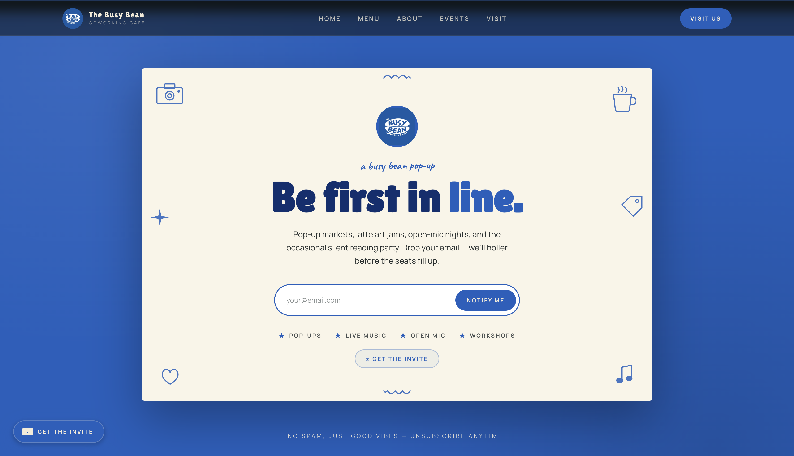 Email subscription flow