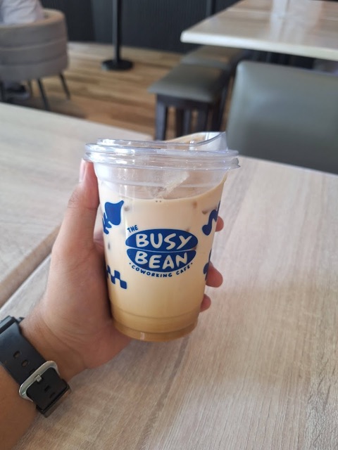 Busy Bean branded cup
