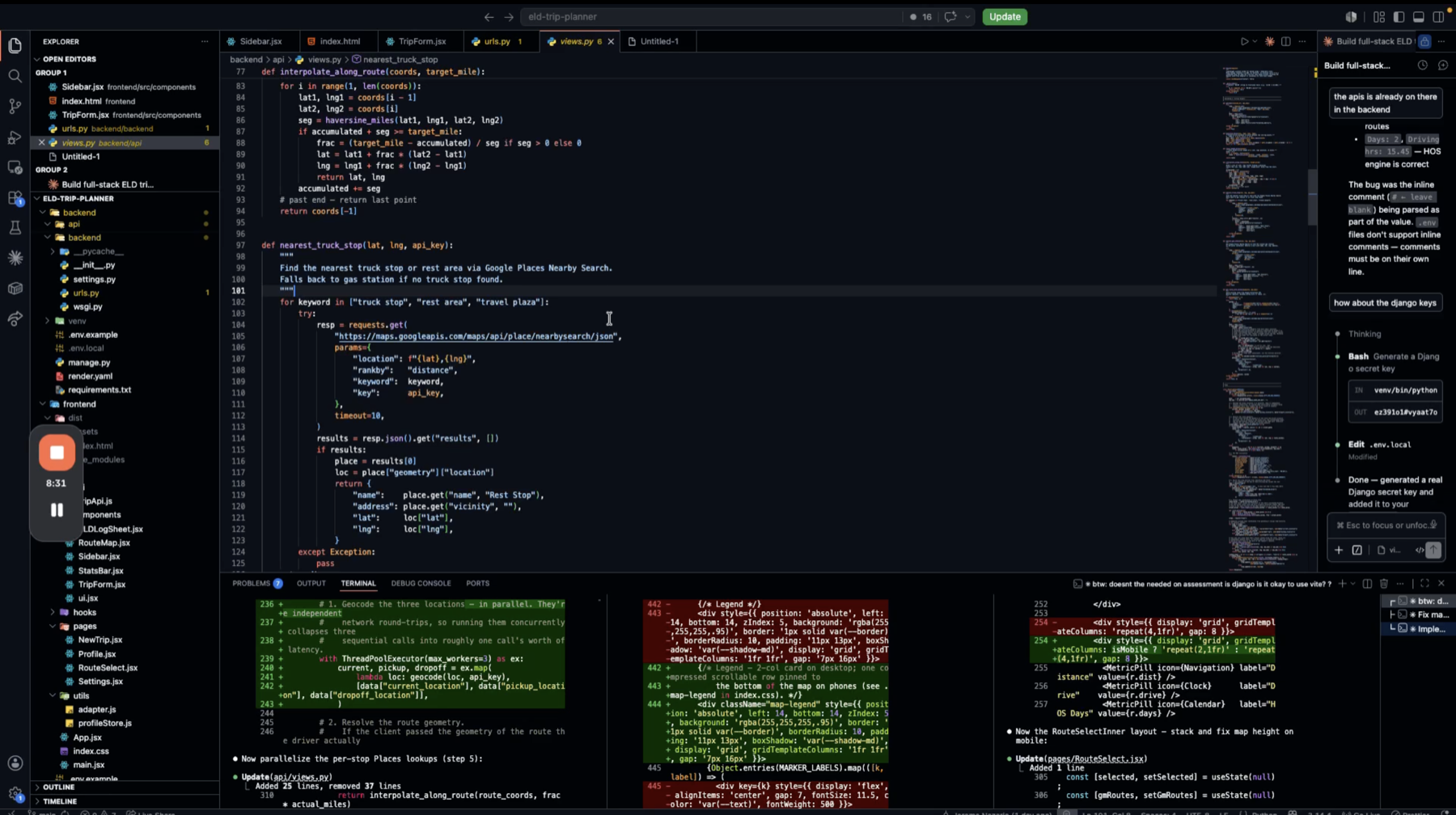 views.py with parallelized lookups and inline comments