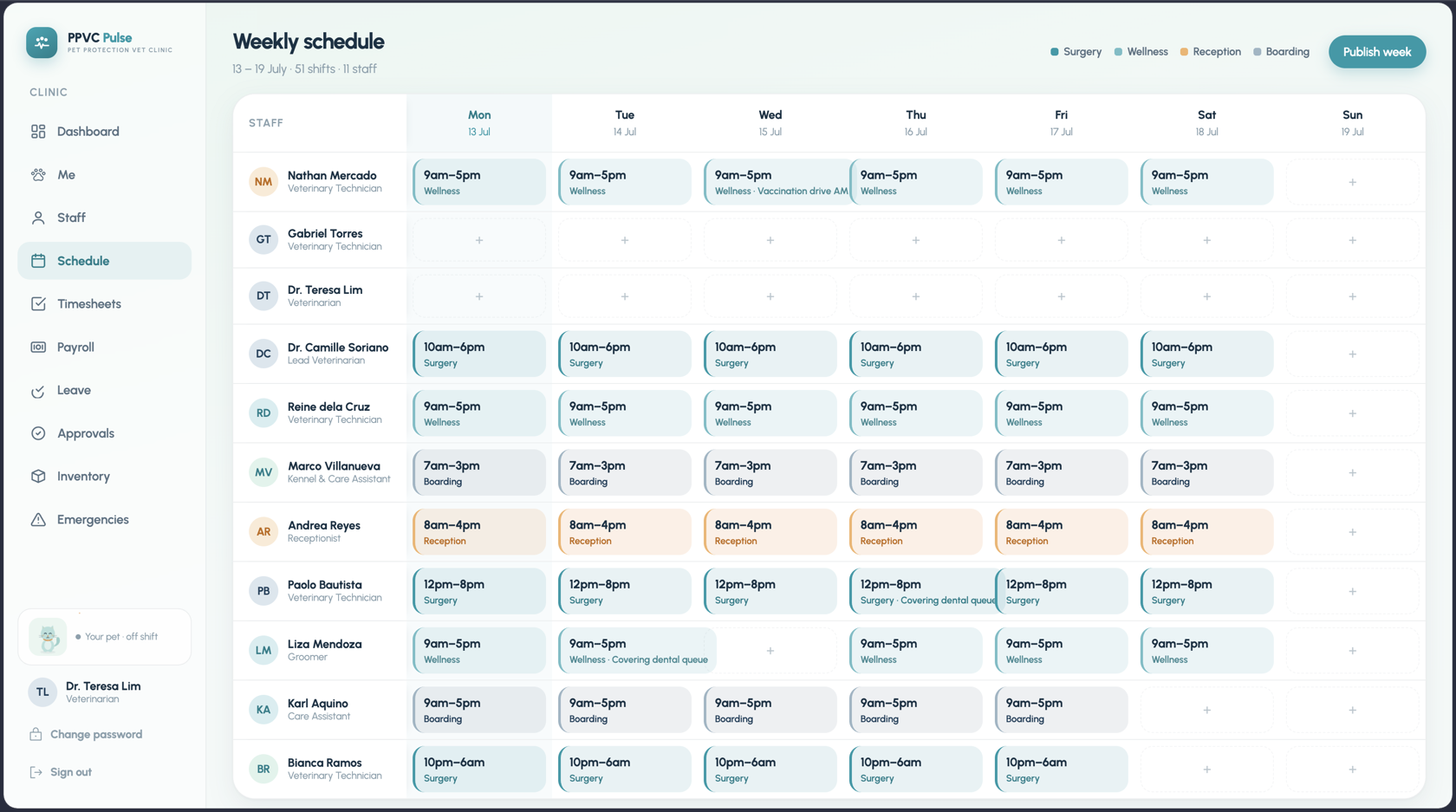 Schedule